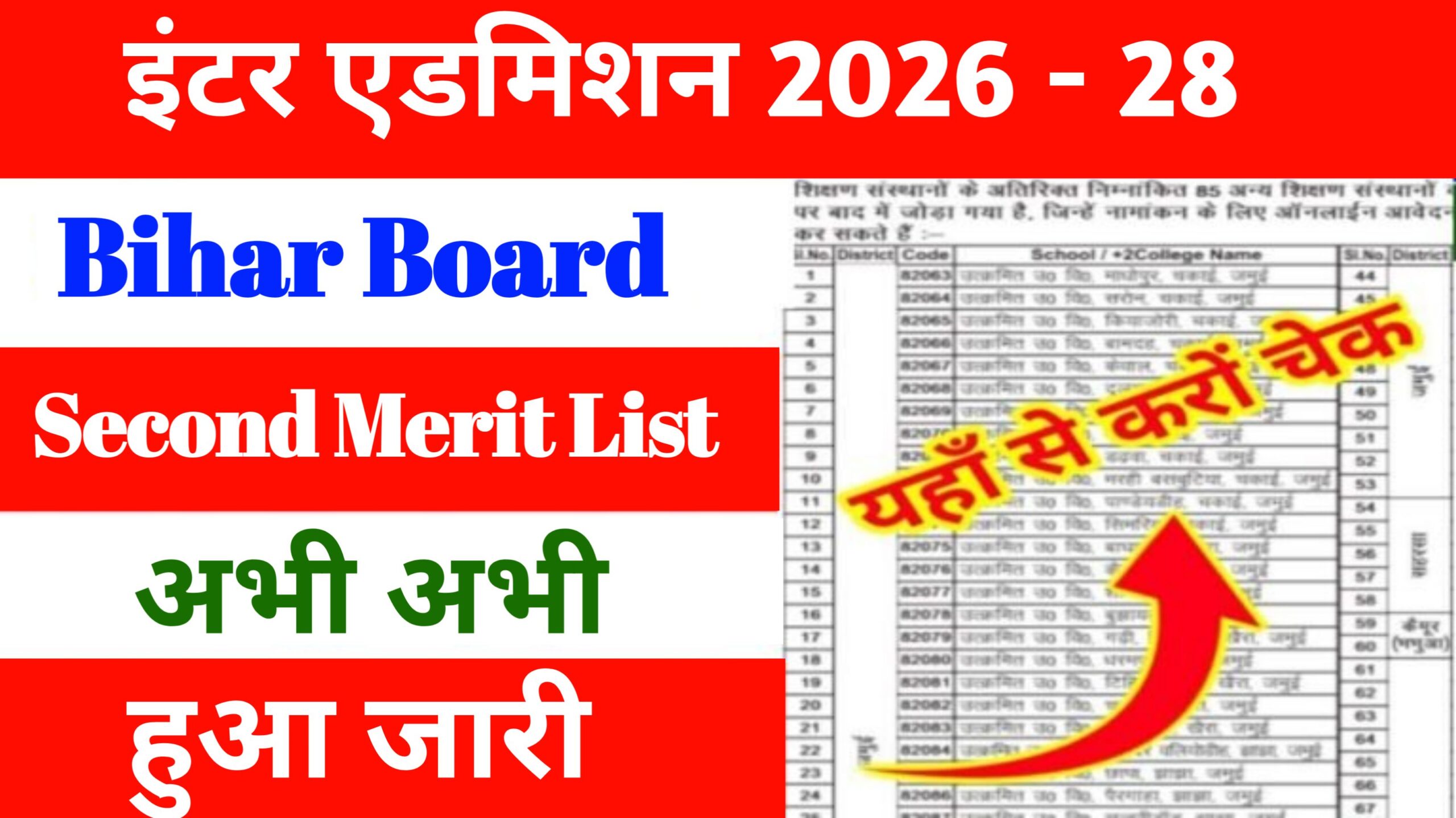Bihar Board 11th 2nd Merit List Download 2026: