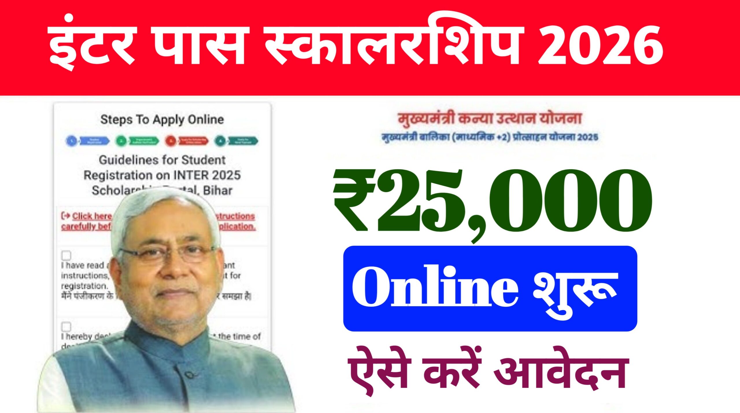 Bihar Board 12th Pass Scholarship 2026 Apply: