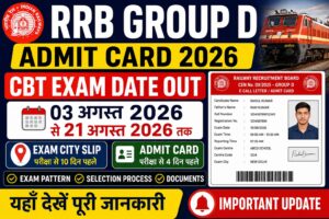 RRB Group D Admit Card 2026: