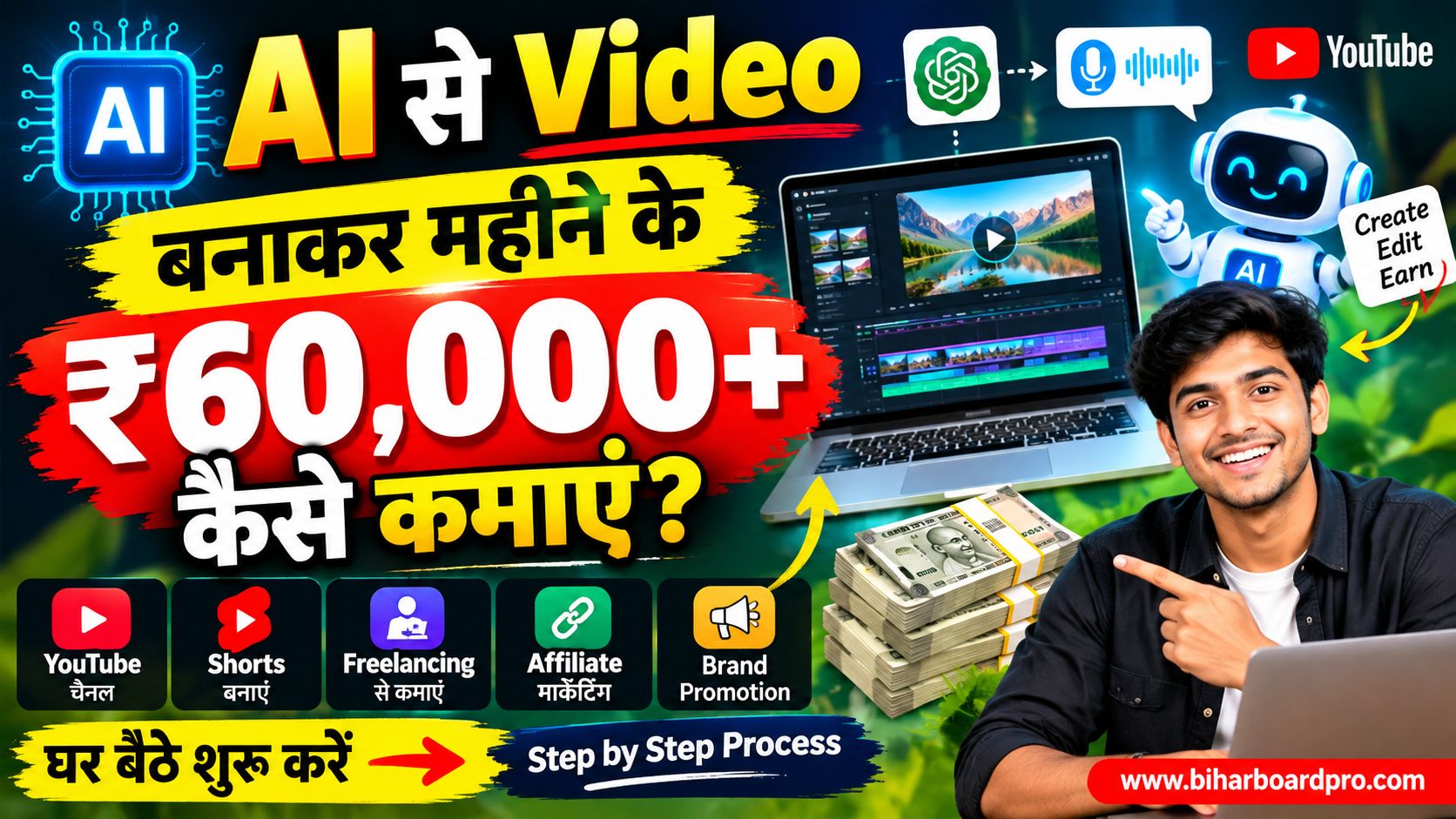 AI से Video बनाकर महीने के ₹60,000+ कैसे कमाएं: