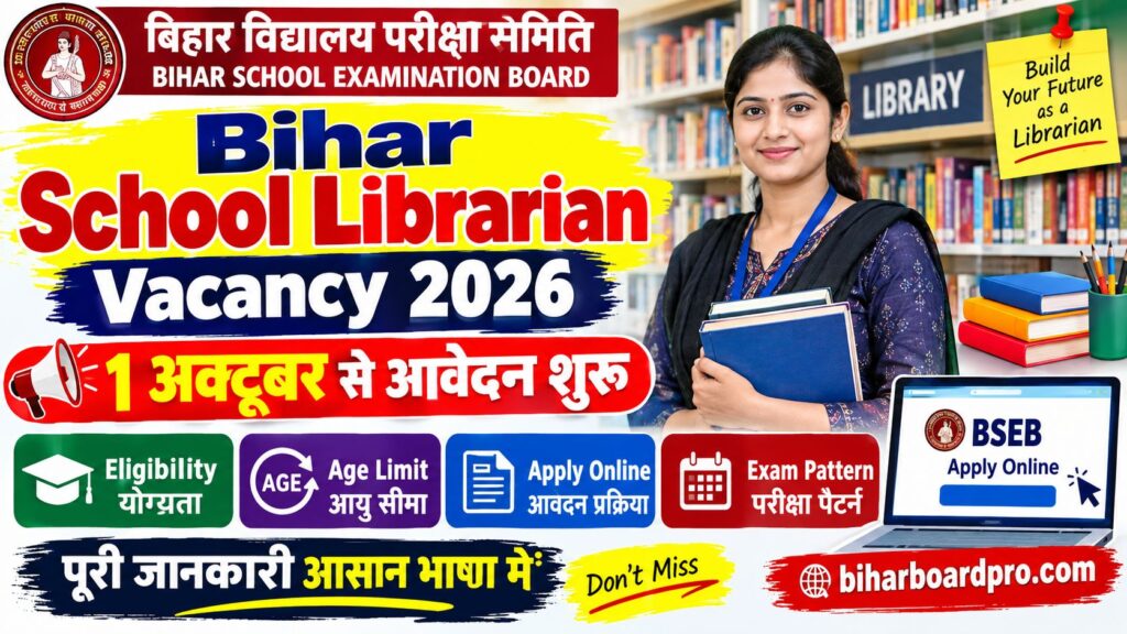 Bihar School Librarian Vacancy 2026: